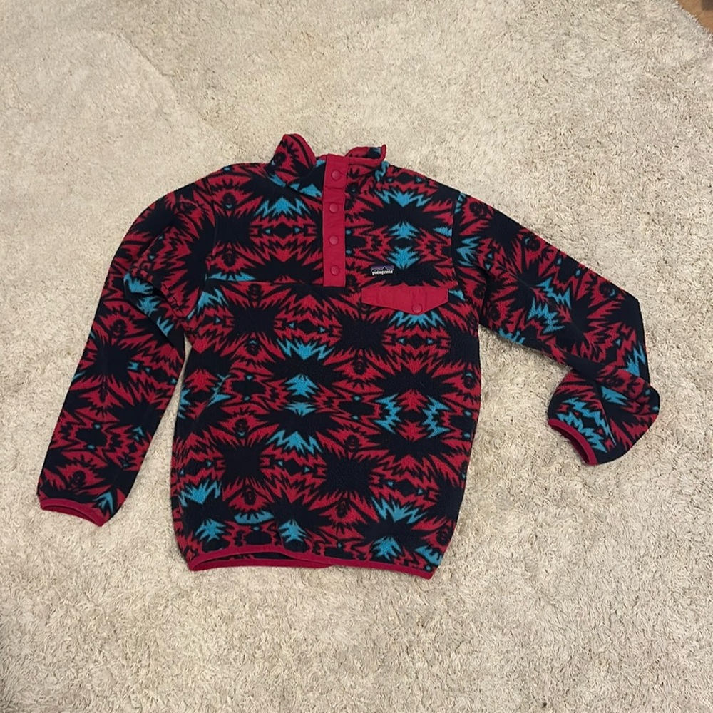 Patagonia fleece snap tee